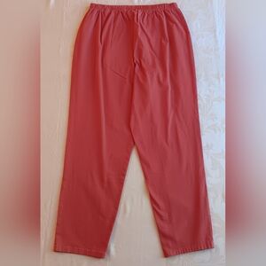 d & co, denim + company red stretch waist pants 1X